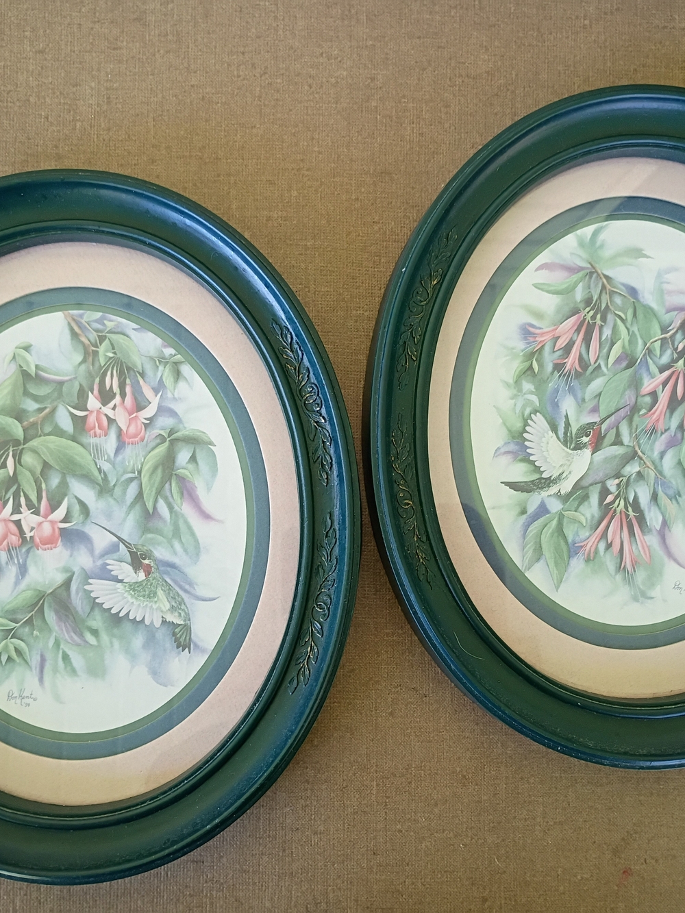 Don Kent Vintage Prints 1994 Home Interior Gifts Hummingbird with Honeysuckle